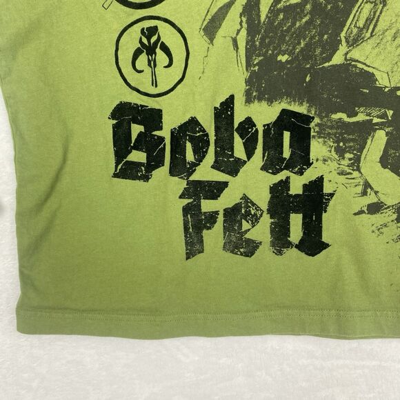 Disney Star Wars Boba Fett Long Sleeve Graphic Shirt Mens 2XL Green Crewneck - Picture 3 of 8